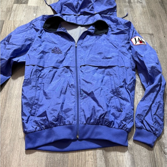 Vintage 90s Kappa Hooded Windbreaker 1/2 Zip Up Jacket RARE Y2K casual - Picture 2 of 10